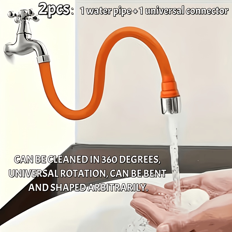 Flexible Hose Braided - 2'si 1 Arada Katlanabilir Musluk Uzatıcısı,